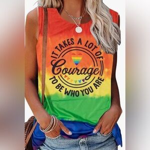 Pride tank! Worn once for an event. Purchased from Amazon
